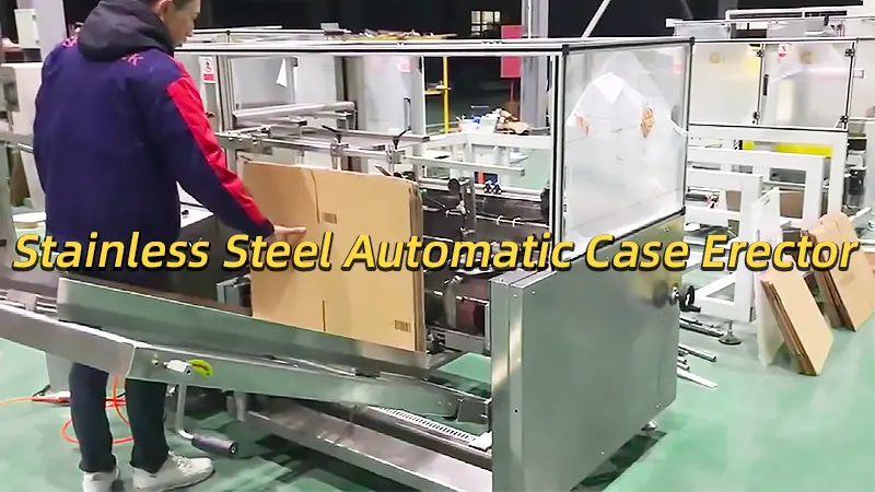 Stainless Steel Case Erector, Stainless Steel Automatic Case Erector Video